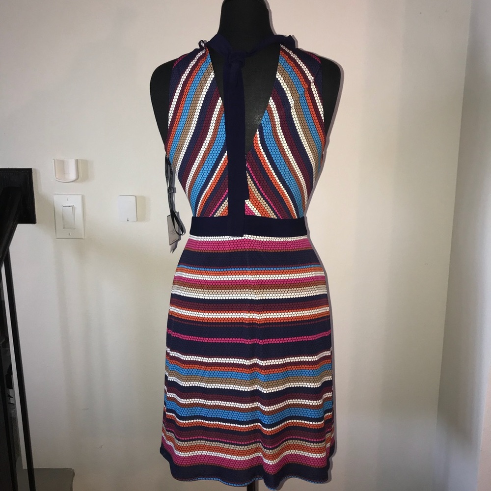 NEW Laundry by Shellie Segal Striped Tie back Dress size 4 - Picture 7 of 8